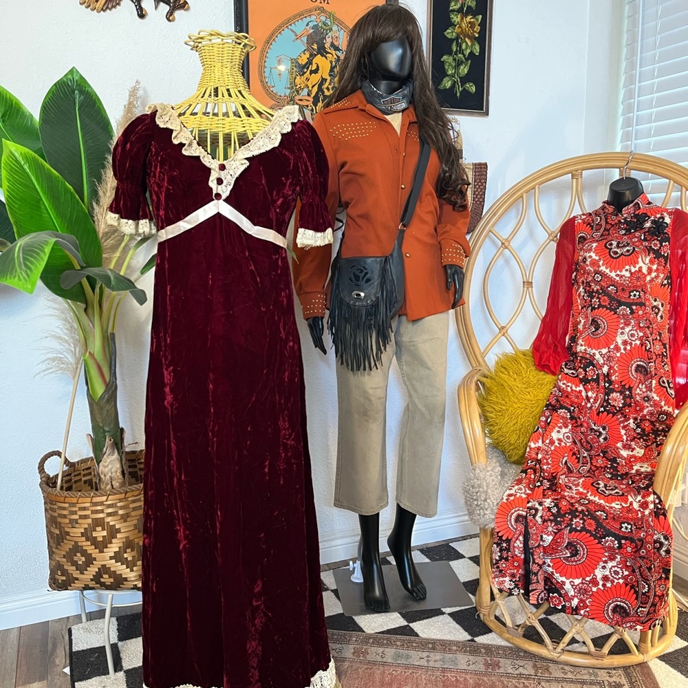 Vintage velvet Love Witch Dress